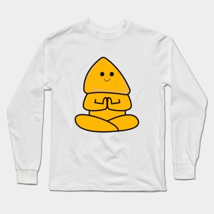 International yoga day with cute nachos character Long Sleeve T-Shirt